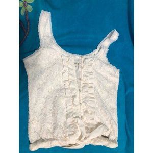 Abercrombie and Fitch Lace Crop Top with a Ruffle
